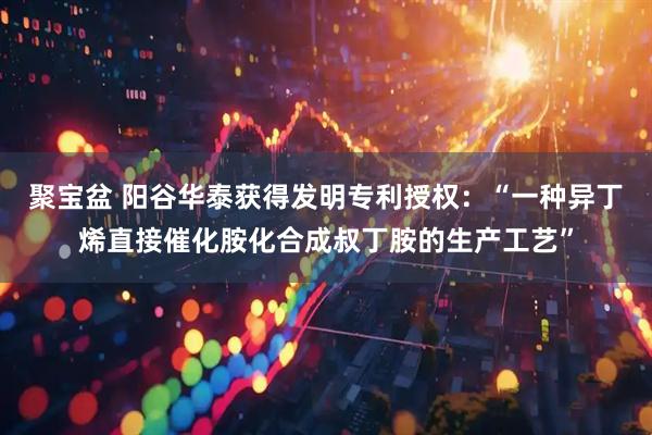 聚宝盆 阳谷华泰获得发明专利授权：“一种异丁烯直接催化胺化合成叔丁胺的生产工艺”