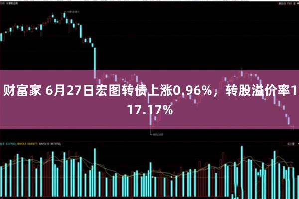 财富家 6月27日宏图转债上涨0.96%，转股溢价率117.17%